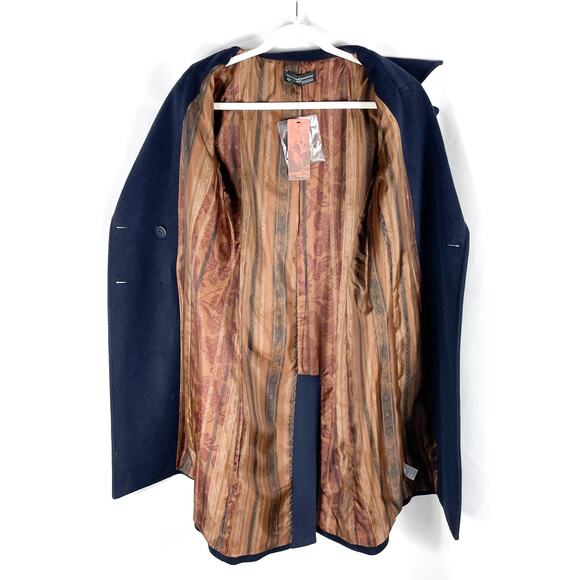 Peruvian Connection Navy Military Dress Coat Double Breasted Alpaca Wool Sz 6 - Picture 7 of 8